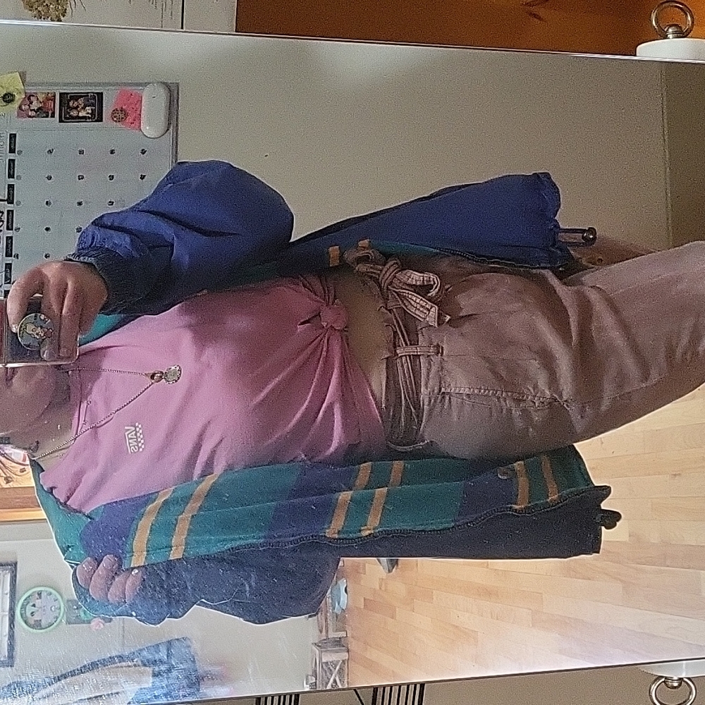 LL Bean VINTAGE 90s reversible striped jacket
